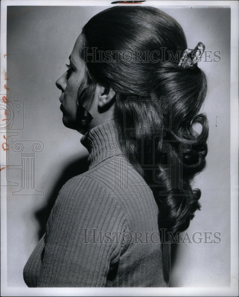 1972 Press Photo Woman hair dressing Diane Reno style - RRU40077 - Historic Images