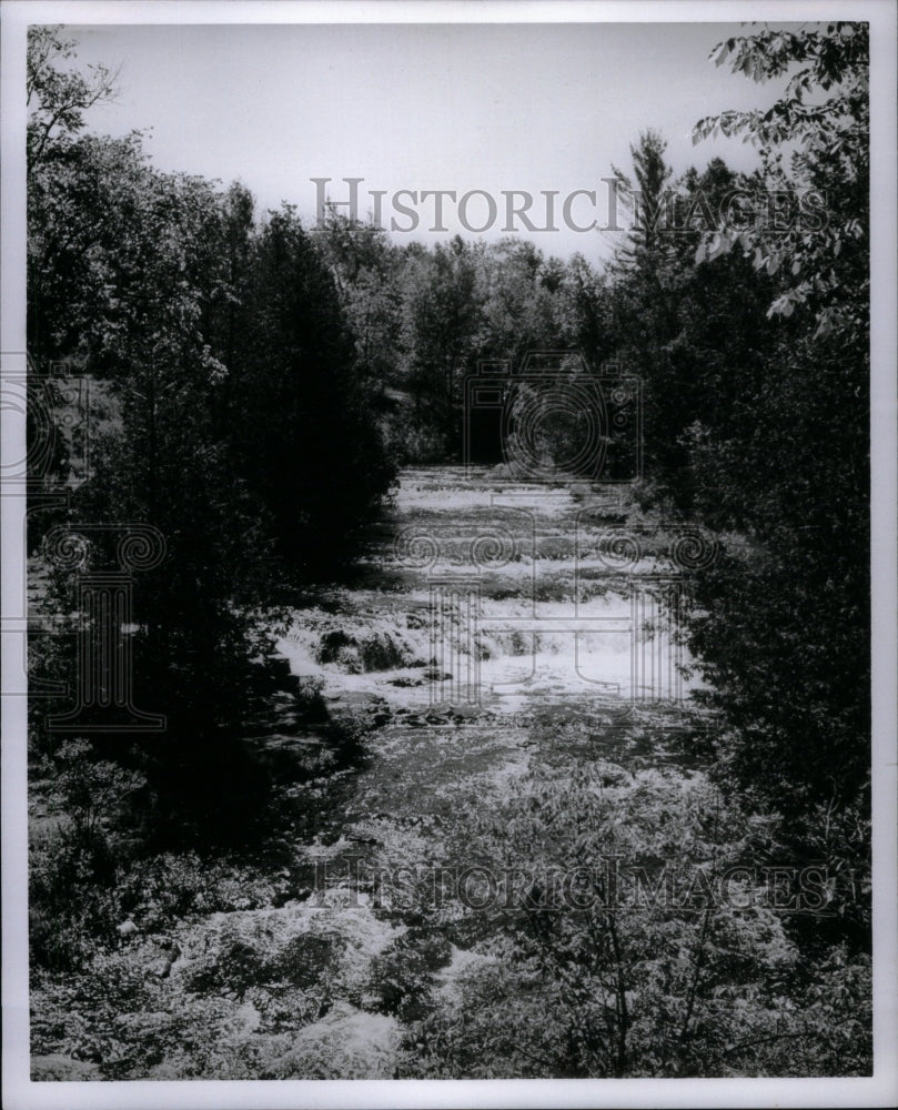 1973, The Ocqueoc River Waterfalls Michigan - RRU41355 - Historic Images