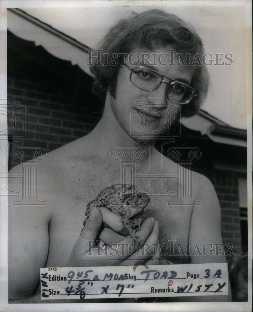 1976 Press Photo Siamese Toad Amphibian Brown - Historic Images