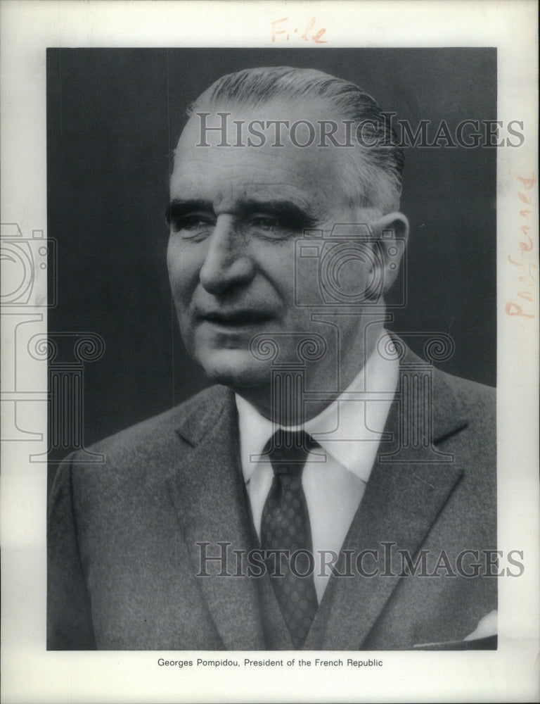 1971 Georges Pompidou Pres French Republic - Historic Images