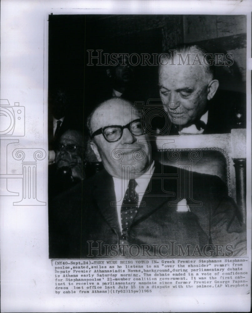 1965, Greek Premier Stephanos Stephanopoulos - RRU42521 - Historic Images