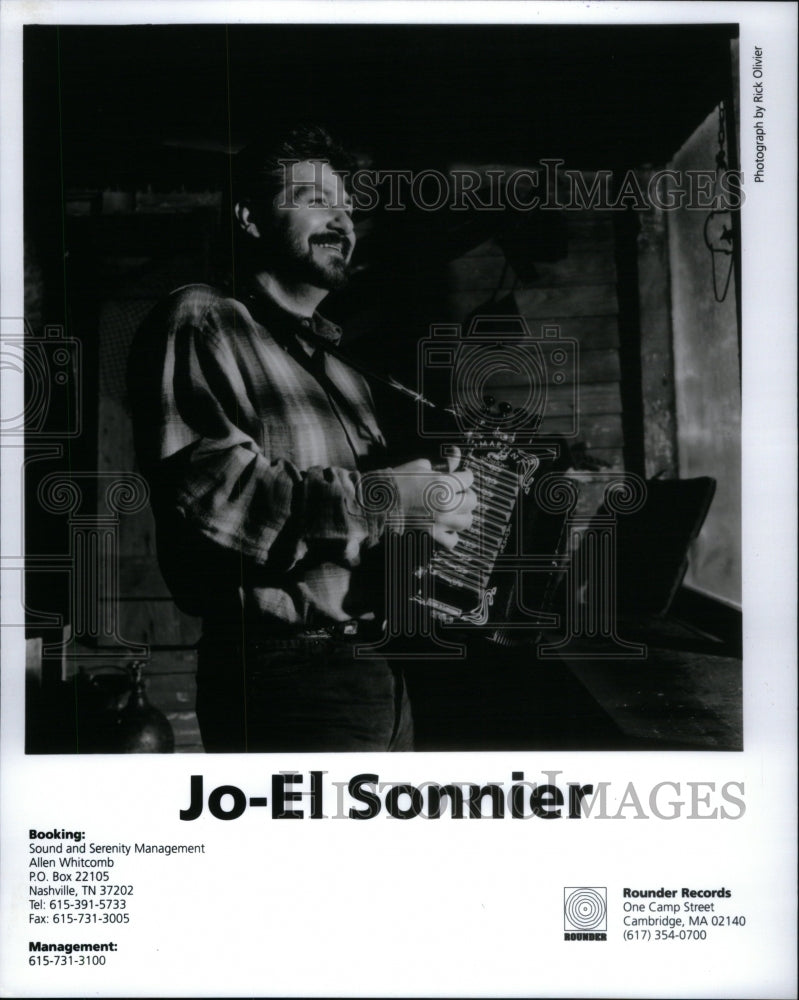 Press Photo American Singer Accordionist Jo-El Sonnier - RRU43327 - Historic Images