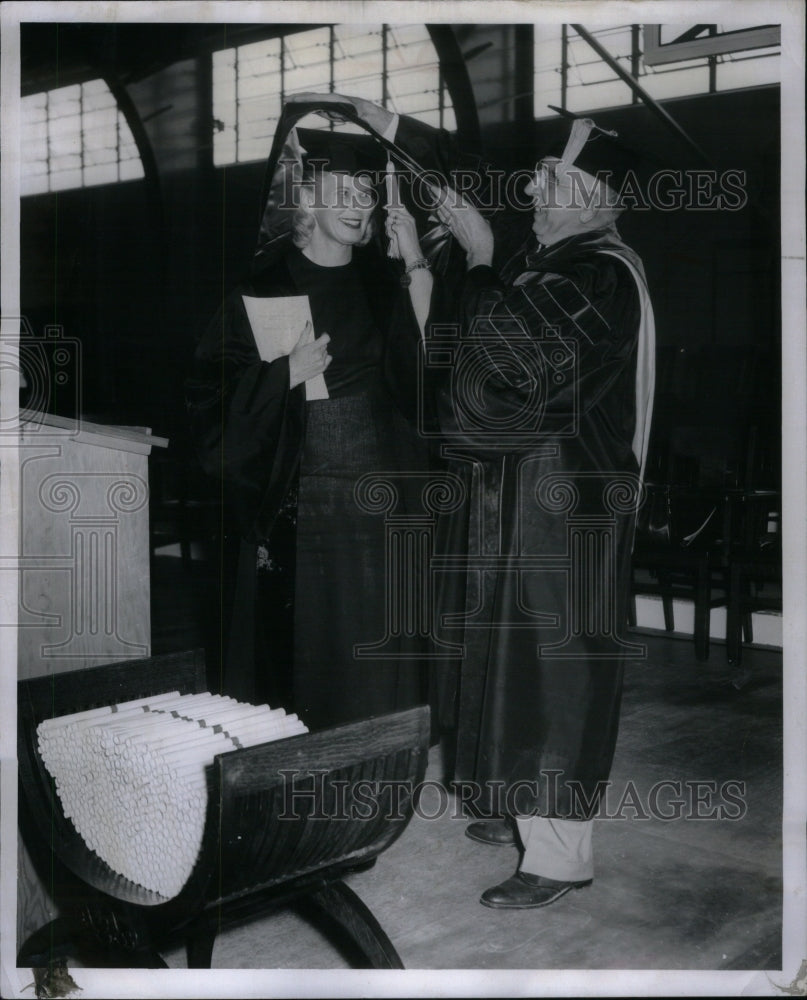 1957 Press Photo Nancy Williams, honorary degree - Historic Images