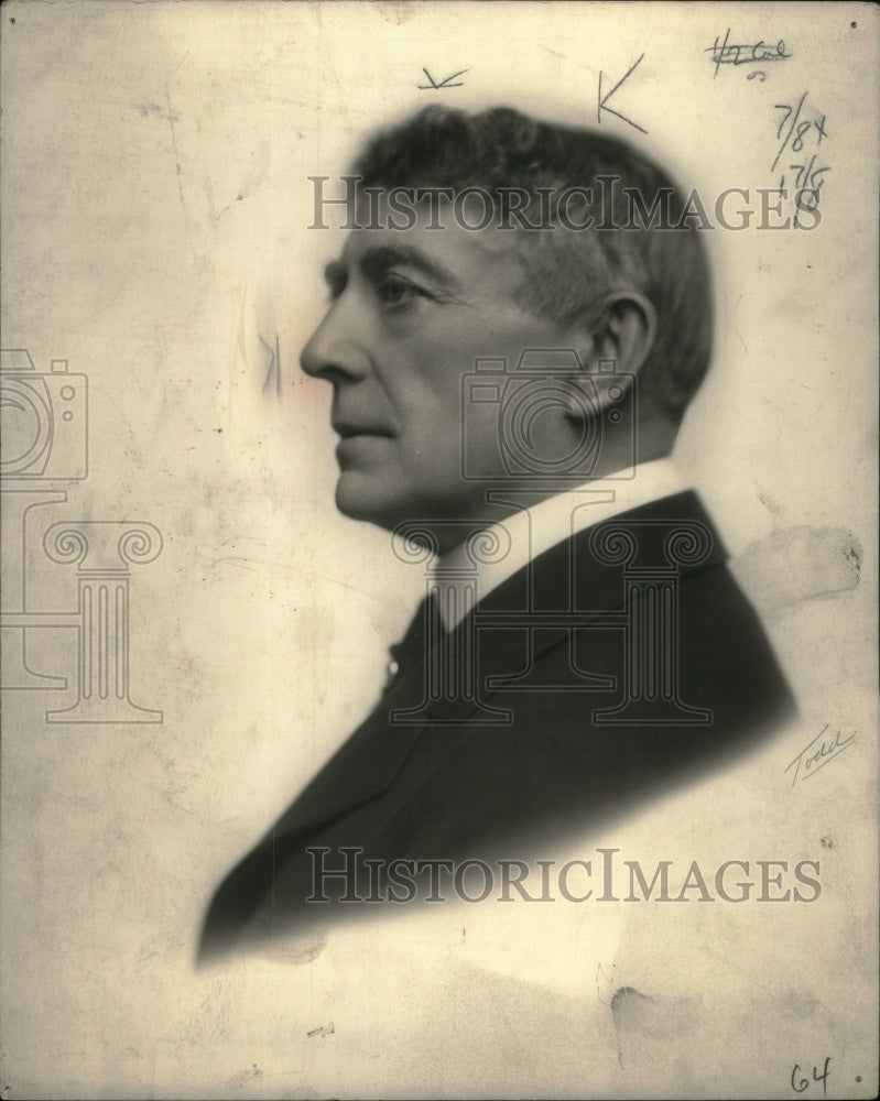 1922 Press Photo Robert Mauteel Picture Profile Detroit - Historic Images