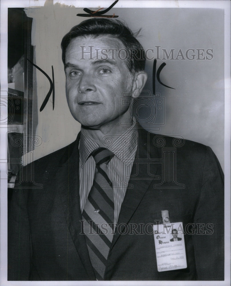 1971 Press Photo Governor Grimes Hospital  Lawyer - Historic Images