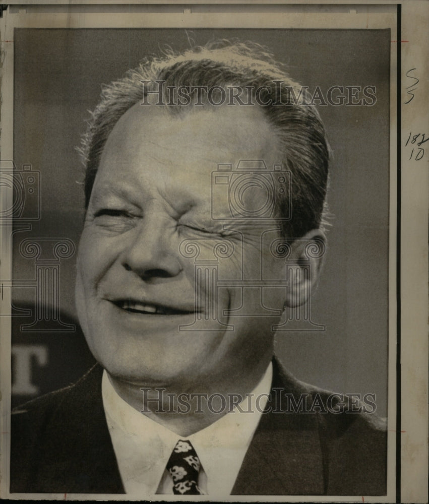 1970, West German chancellor willy Brandt - RRU45355 - Historic Images