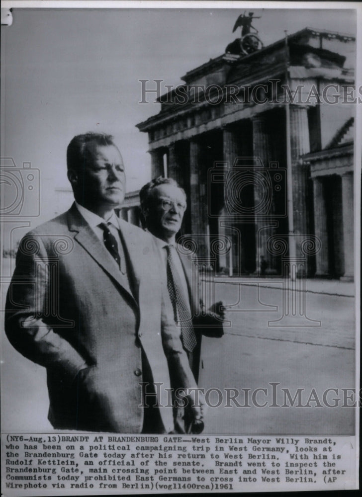 1961, Brandt Brandenburg Gate Berlin Mayor - RRU45457 - Historic Images