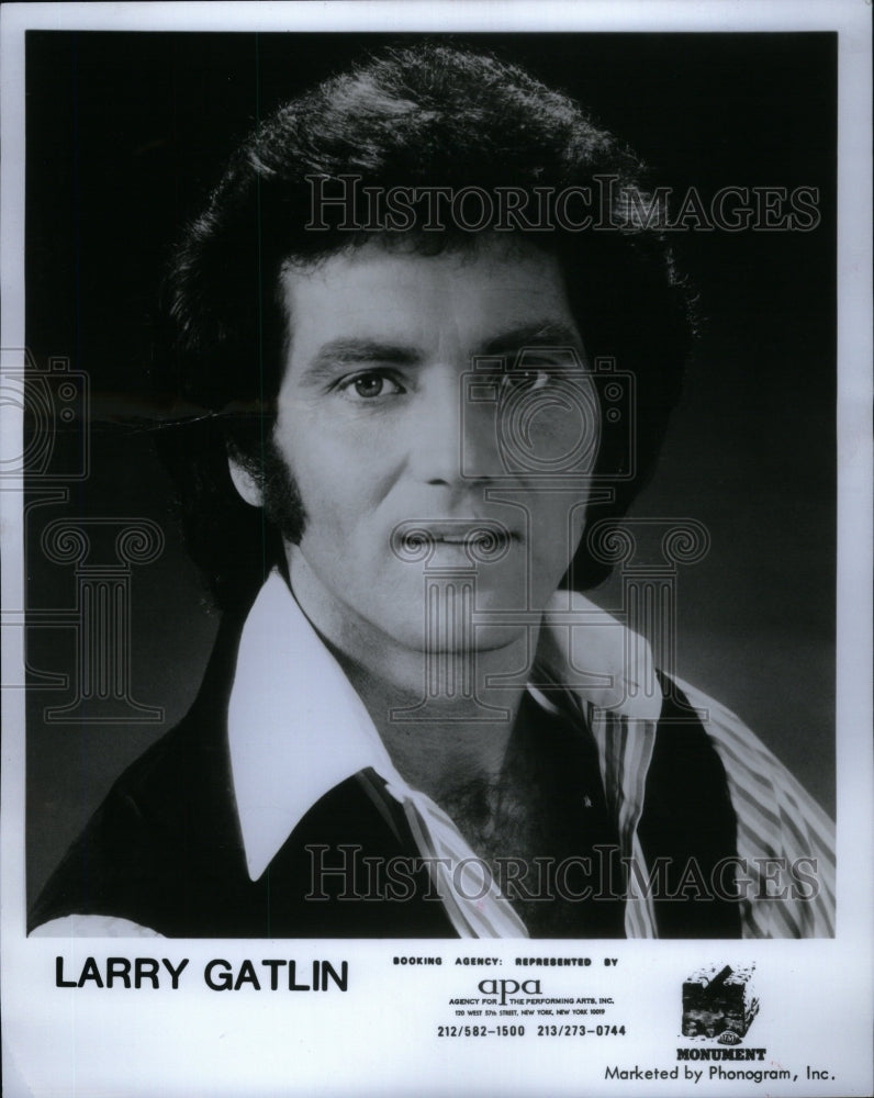 1978 Press Photo Larry Gatlin Country Singer Songwriter - RRU45669 - Historic Images