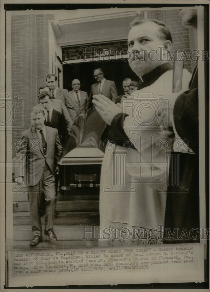 1969 Press Photo Mary Jo Kopechne Sen. Edward Kennedy - Historic Images