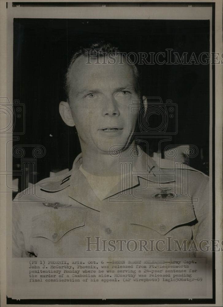 1969 Army Capt John J McCarthy Phoenix aide - Historic Images