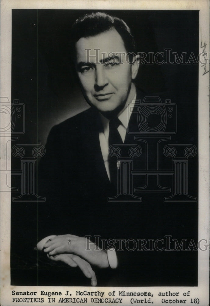 1960 Senator Eugene McCarthy Minnesota - Historic Images