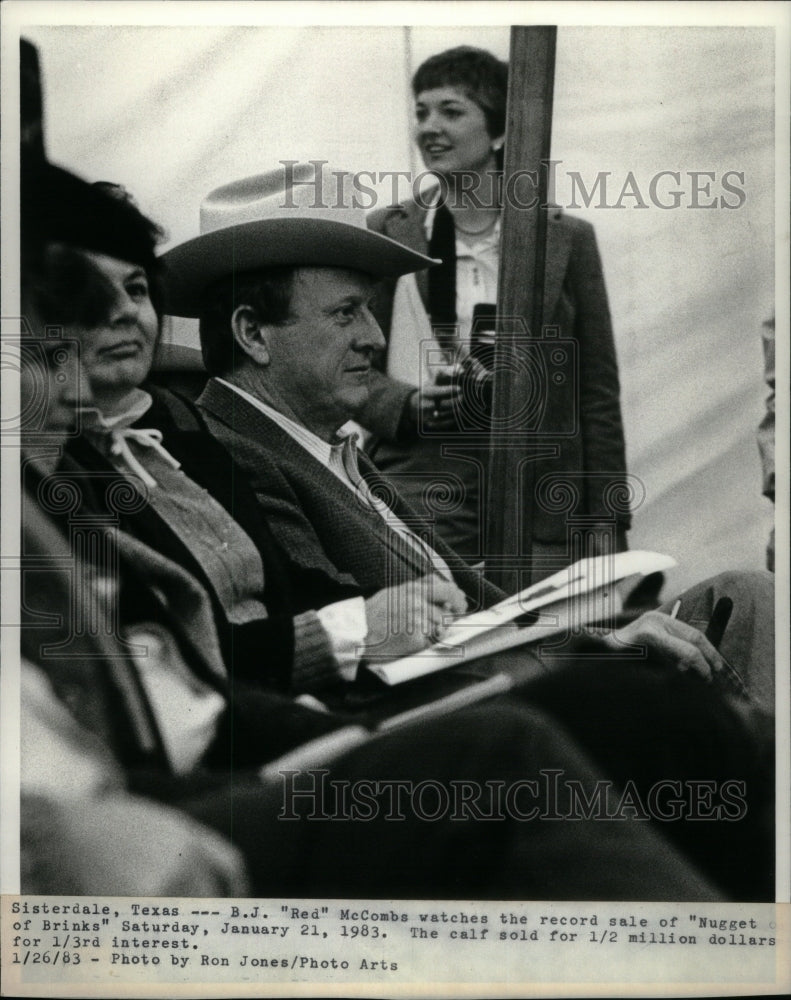 1983 Press Photo B J Red McCombs Nugget owner Brinks - Historic Images