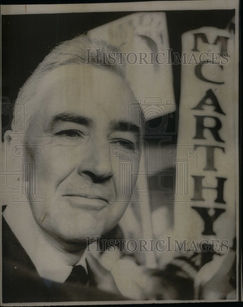 1968 Press Photo Minnesota Senator Eugene McCarthy Wore - Historic Images