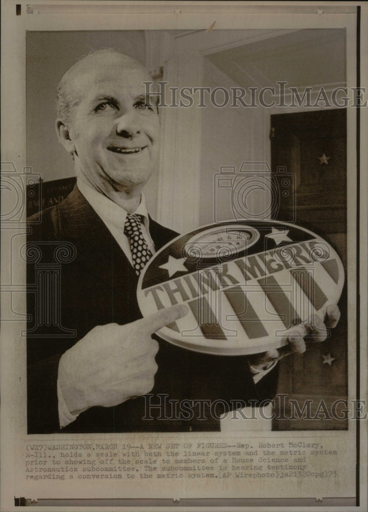 1973 Press Photo Rep Robert McClory Astronautics House - RRU47261 - Historic Images