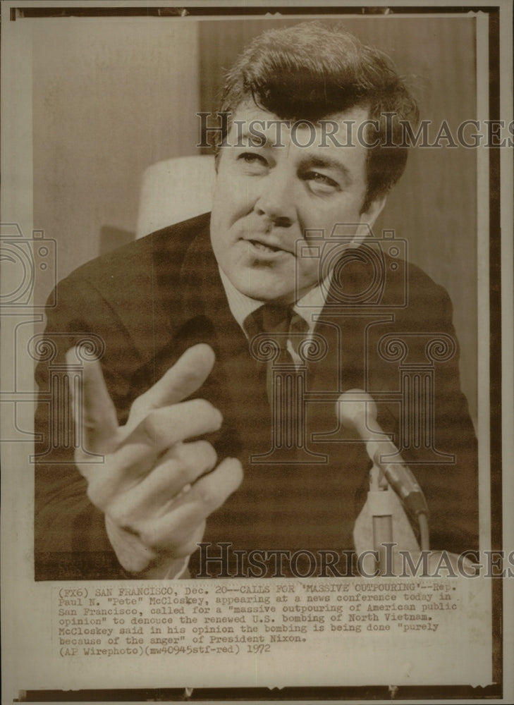 1973 Press Photo Paul N. McCloskey American Politician - Historic Images