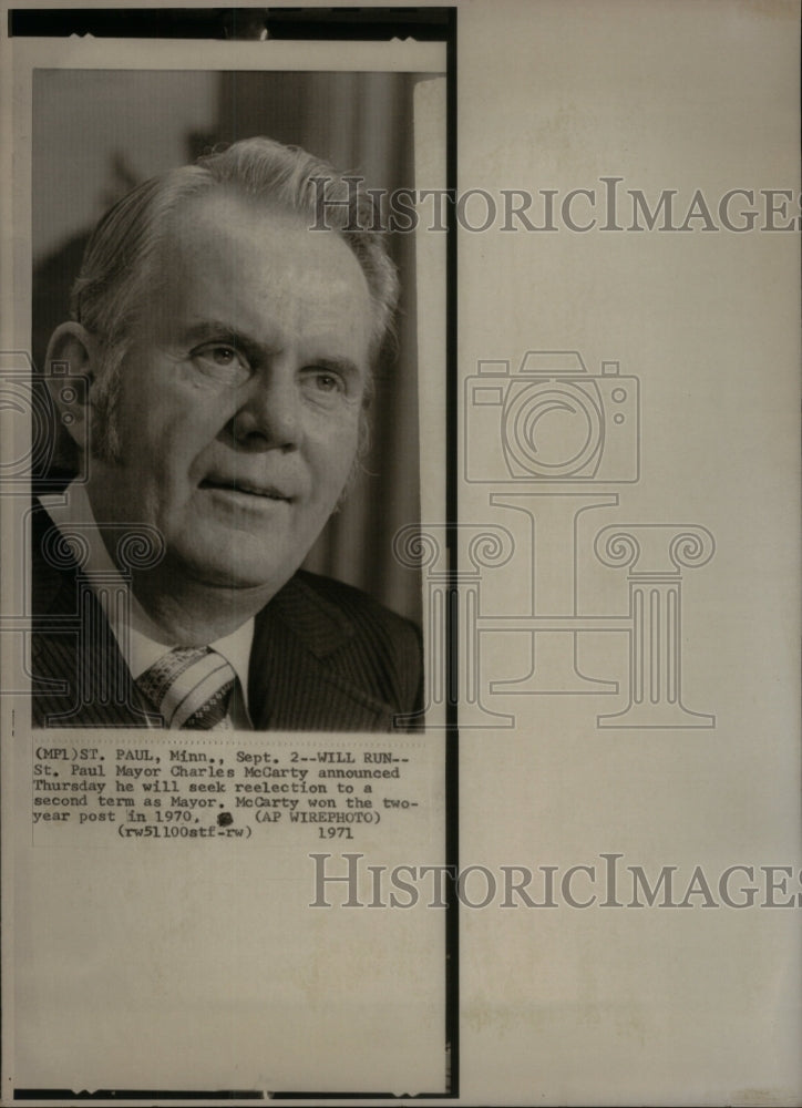 1971 ST. PAUL MAYOR CHARLES MCCARTHY - Historic Images