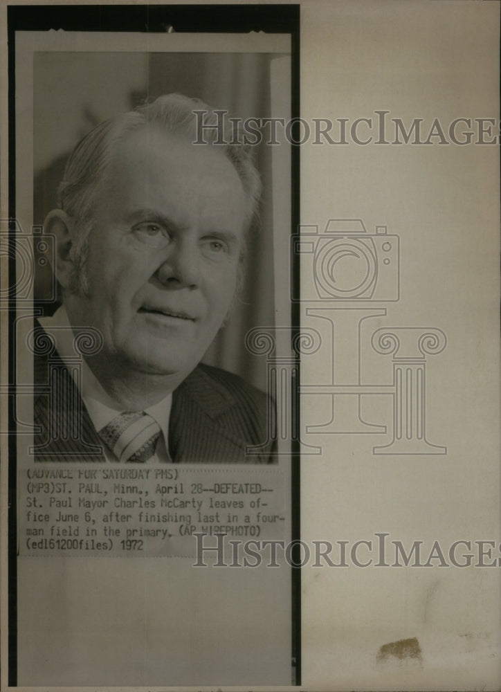 1972 Press Photo St Paul Charles McCarty Office June - Historic Images