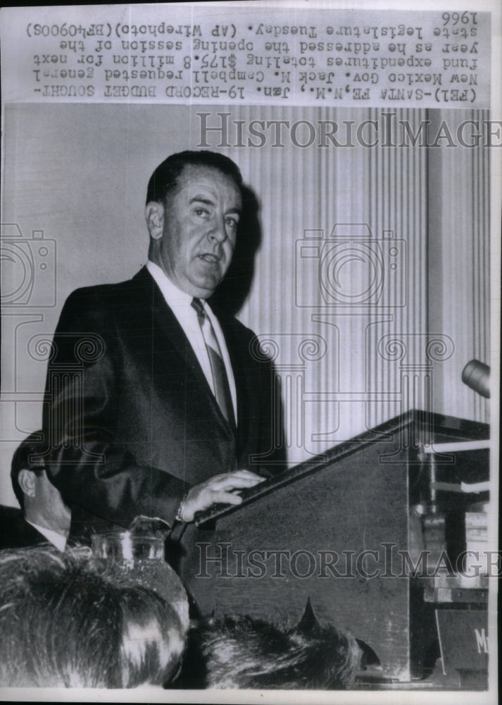 1966 Press Photo JACK M. CAMPBELL NEW MEXICO - Historic Images