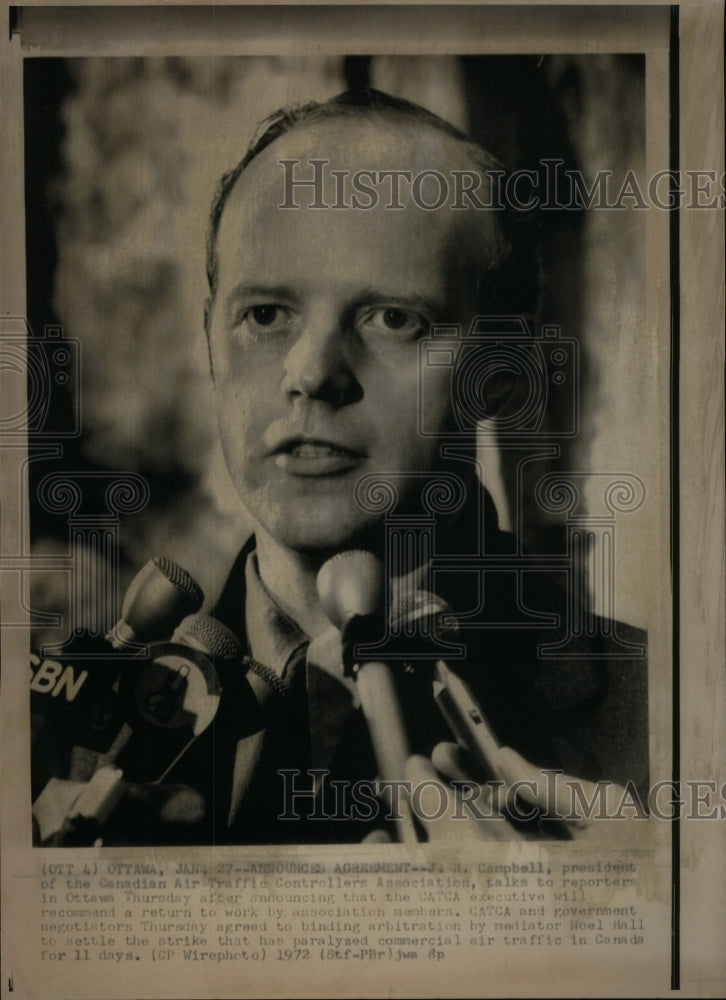 1972 Press Photo JR Campbell President CATCA - RRU47667 - Historic Images