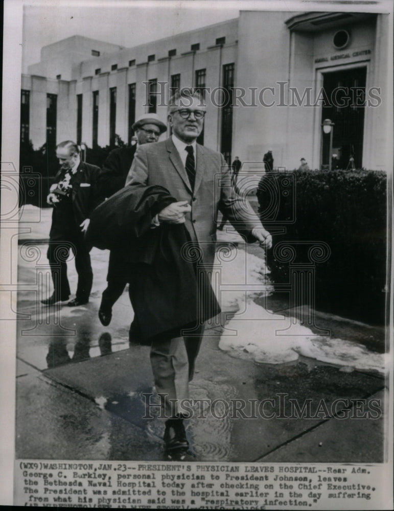 1965 Press Photo Rear Admiral George C Burkley - Historic Images