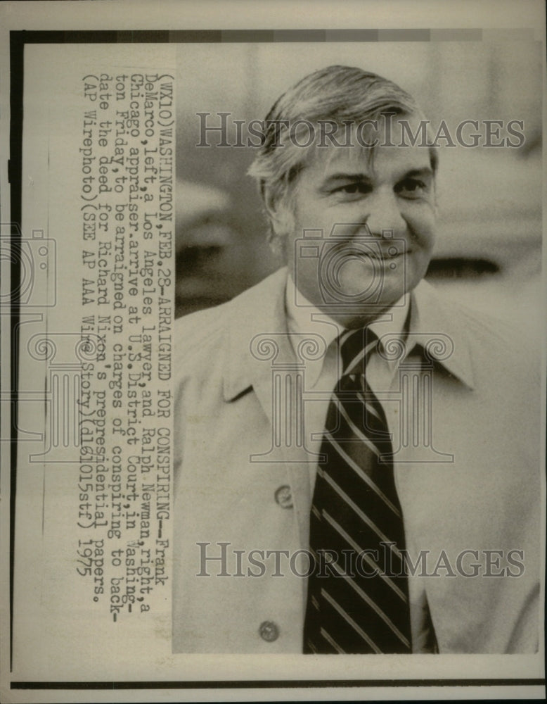 1975 Press Photo Frank DeMarco,Los Angeles lawyer - Historic Images