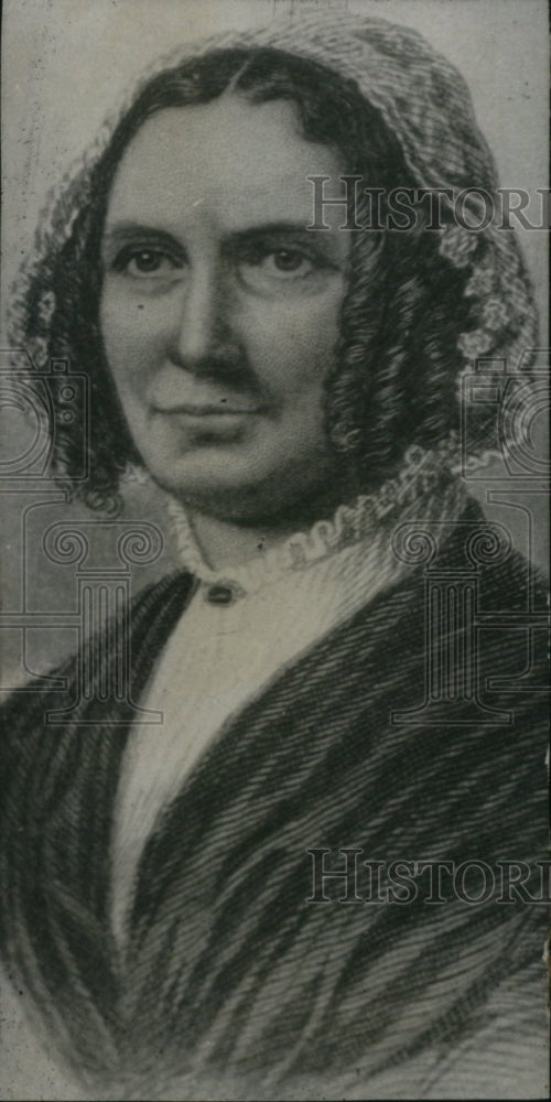 Press Photo Drawing of an Older Woman Potrait - RRU48069 - Historic Images