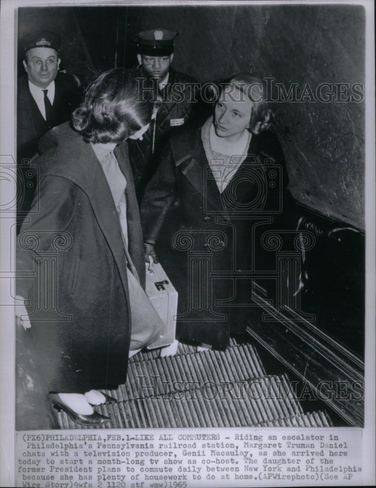 1965, Escalator TV Show Margaret Daniel Chat - RRU48141 - Historic Images