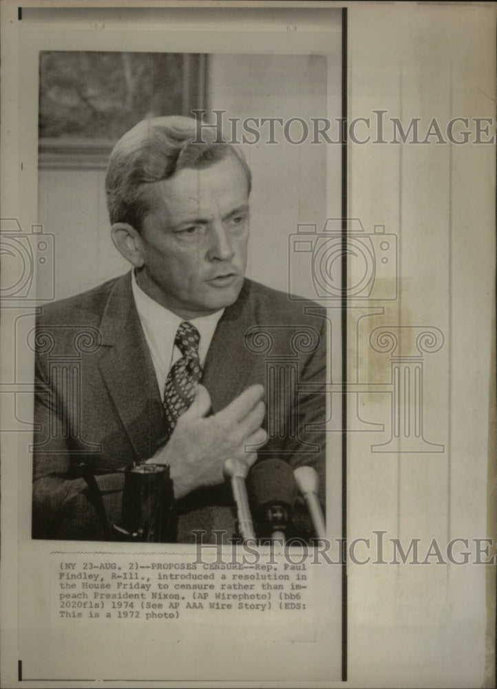 1974 Copy of 1972 Rep Paul Findley Speaking - Historic Images