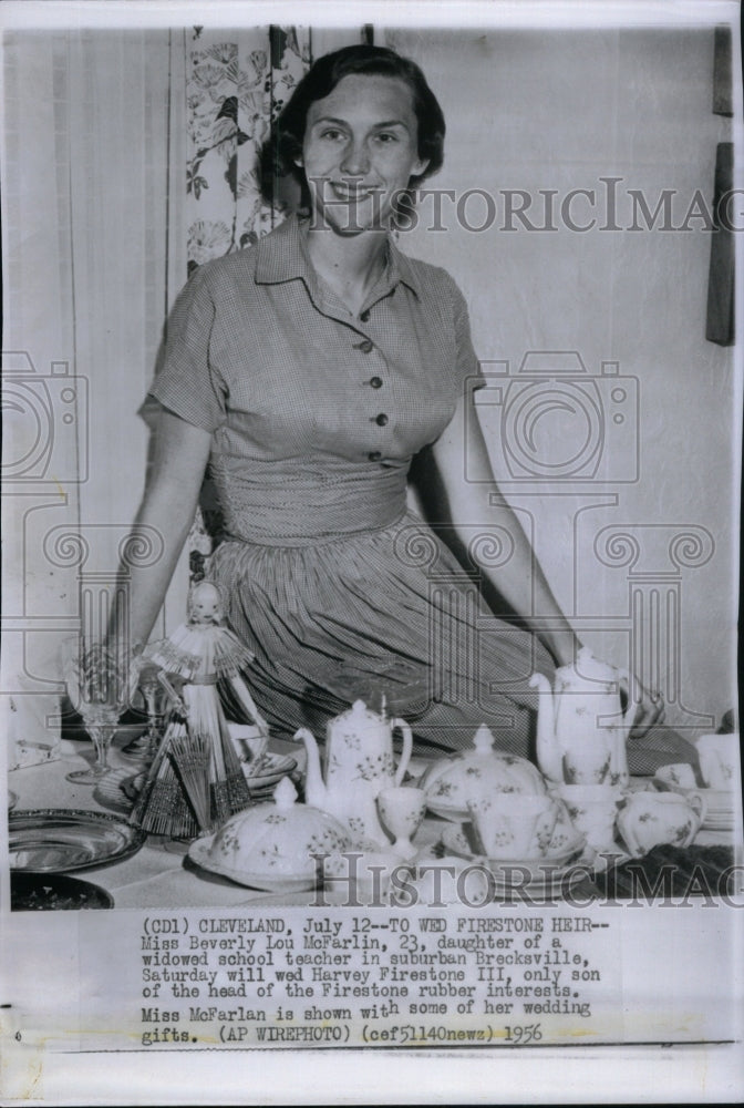 1956 Press Photo Miss Beverly to wed Harvey Firestone - RRU48439 - Historic Images