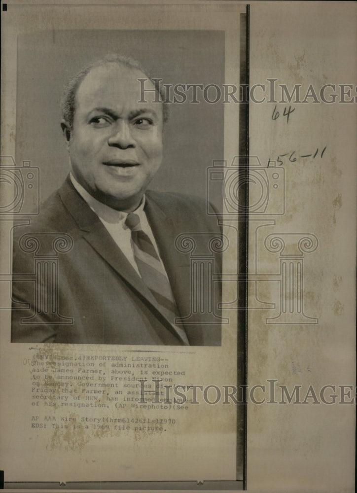 1969 Press Photo James Farmer Civil Rights Nixon - Historic Images