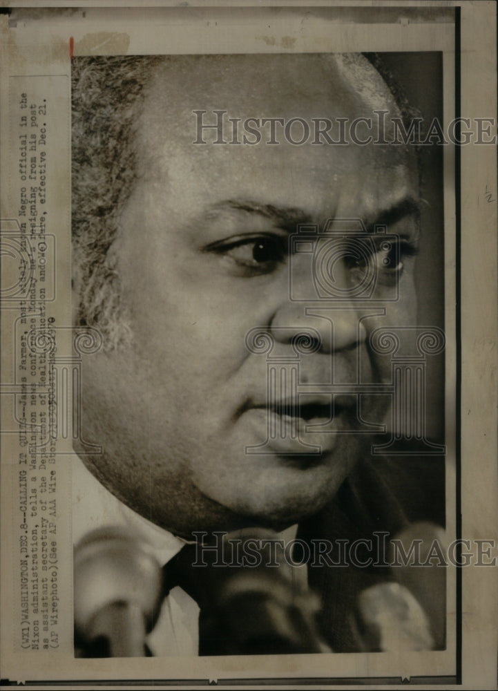 1970 James Farmer, ex-assistant secretary - Historic Images