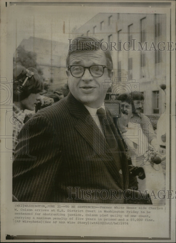 1974 Press Photo Charles Colson Aide District Court - RRU48567 - Historic Images