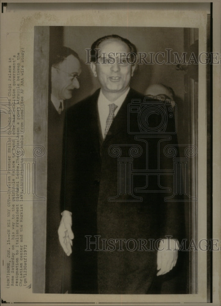 1972 Press Photo Italian Premier Emilio Colombo - RRU48655 - Historic Images