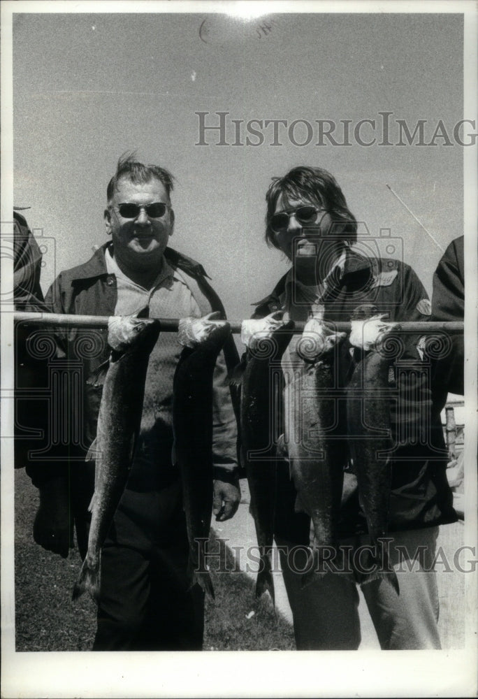 1977 Press Photo Coho Lake Michigan - RRU48901 - Historic Images