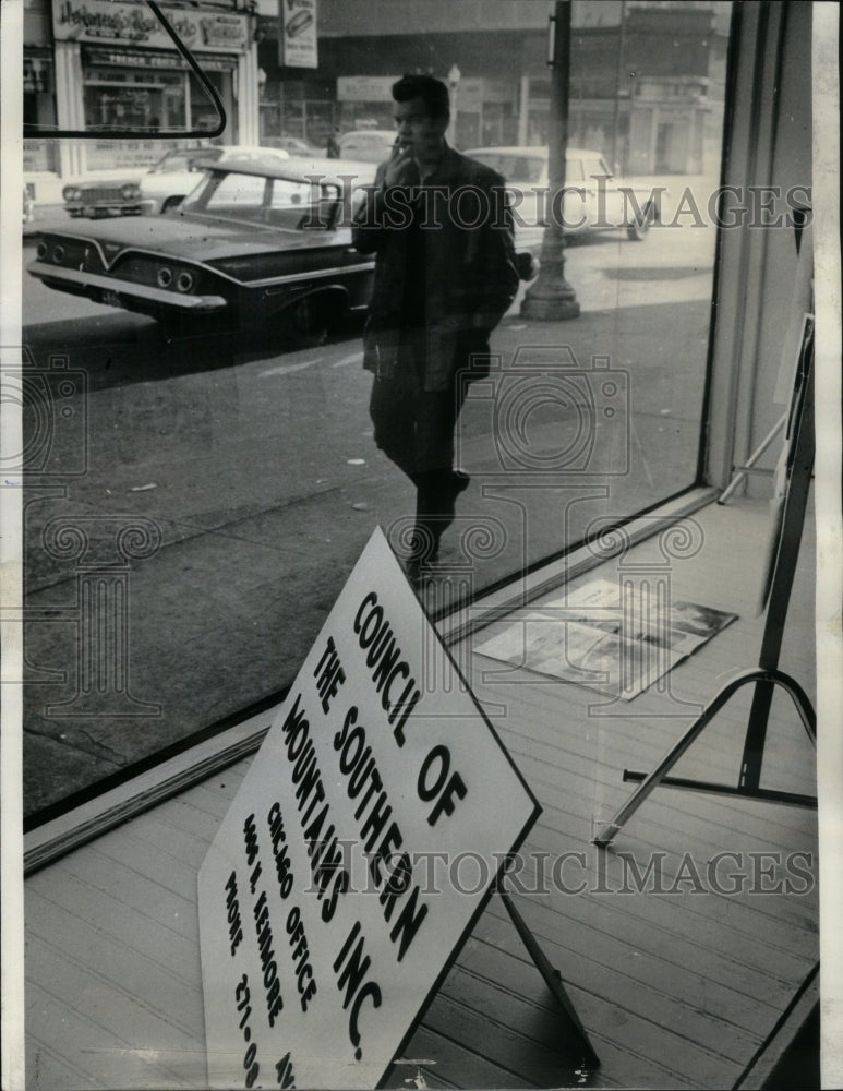 1964 Press Photo Council Southern Mountains Open Sign - Historic Images