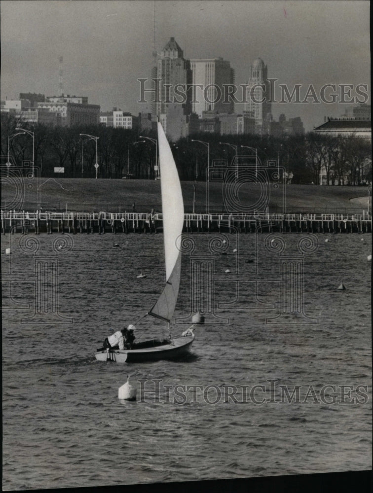 1964 Sailboat Burnham Park Harbor Chicago - Historic Images