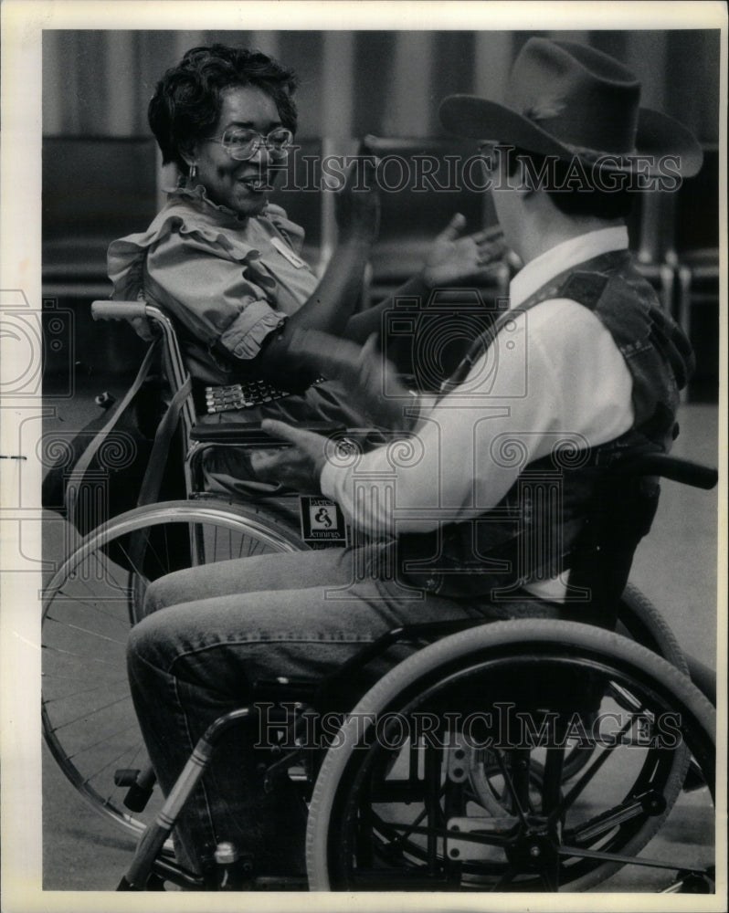 1987, Disabled/Wheelchair/Square Dancing - RRU50459 - Historic Images