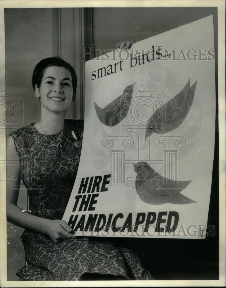 1966 Press Photo Chicago Student Hire the Handicapped - Historic Images