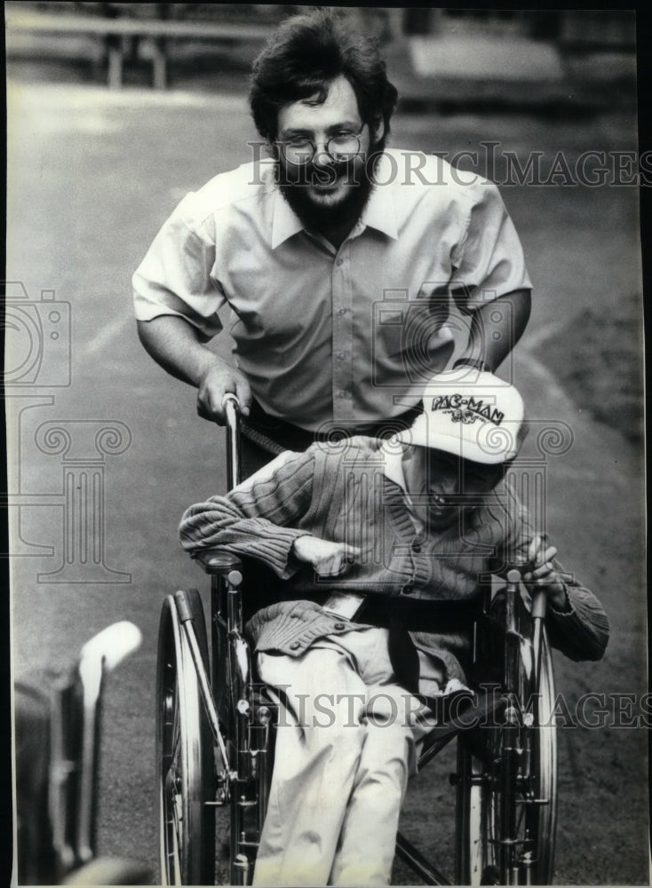 1984 Press Photo Paul DeMotte, a Cerebral Palsy Victim. - RRU51001 - Historic Images