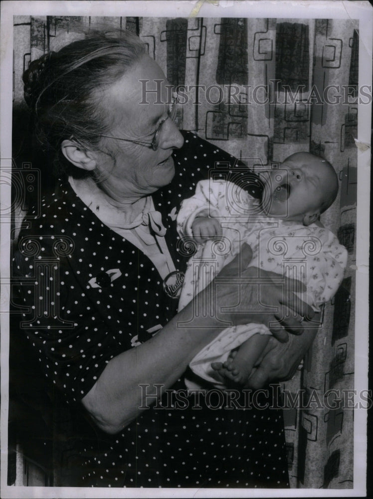 1954, Mary Wiacek Raymond Gazdecki grandson - RRU52121 - Historic Images