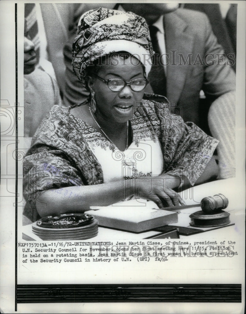 1972 Press Photo Jean Martin Cisse Guinea UN security - RRU52165 - Historic Images