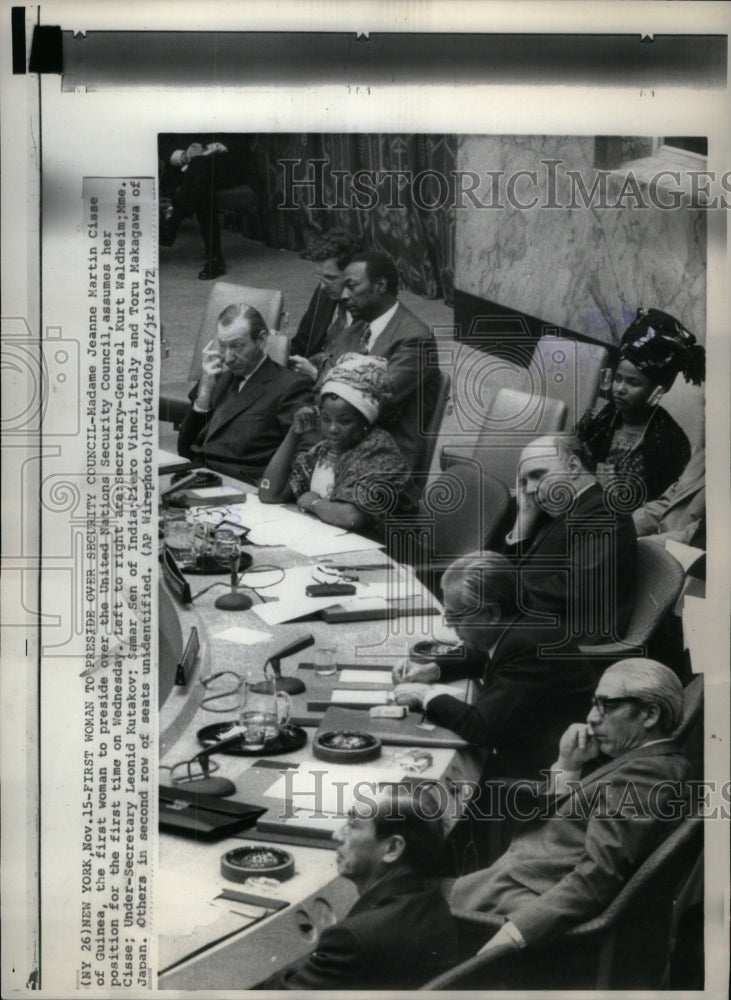 1972 Press Photo Madame Jeanne Martin Guinea UN Council - RRU52167 - Historic Images