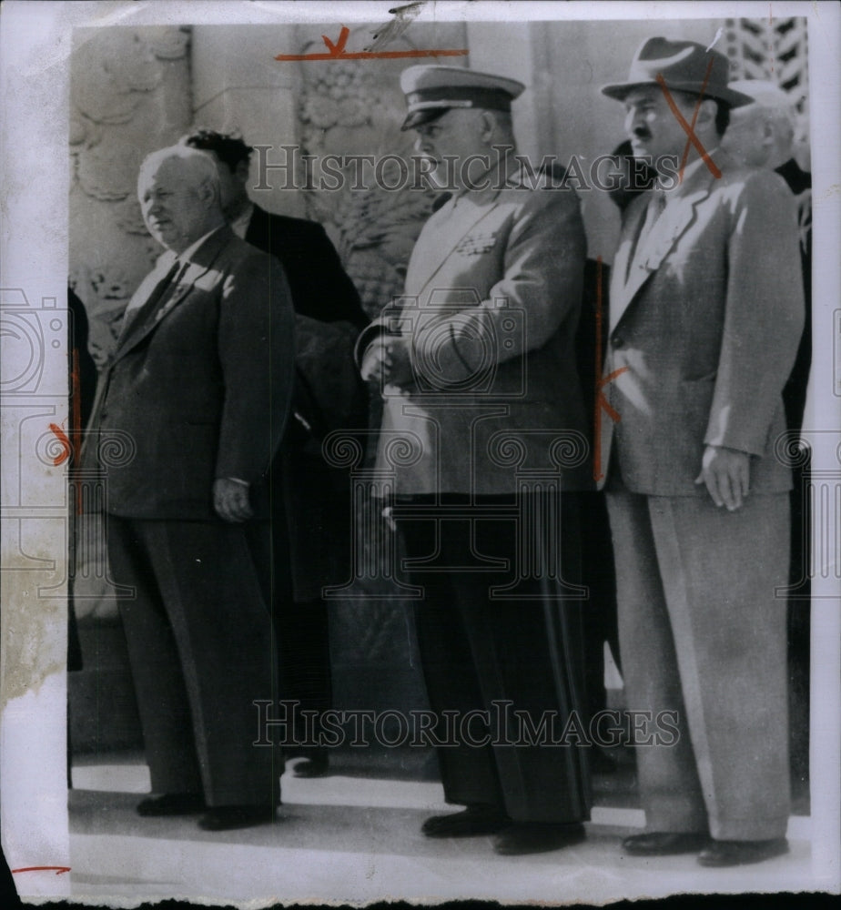 1955 Nikolai Bulganin Nikita Khrushchev - Historic Images