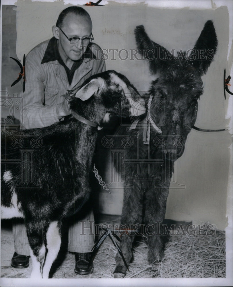 1955 Frank Bodnar Lena Pal animal Burro - Historic Images