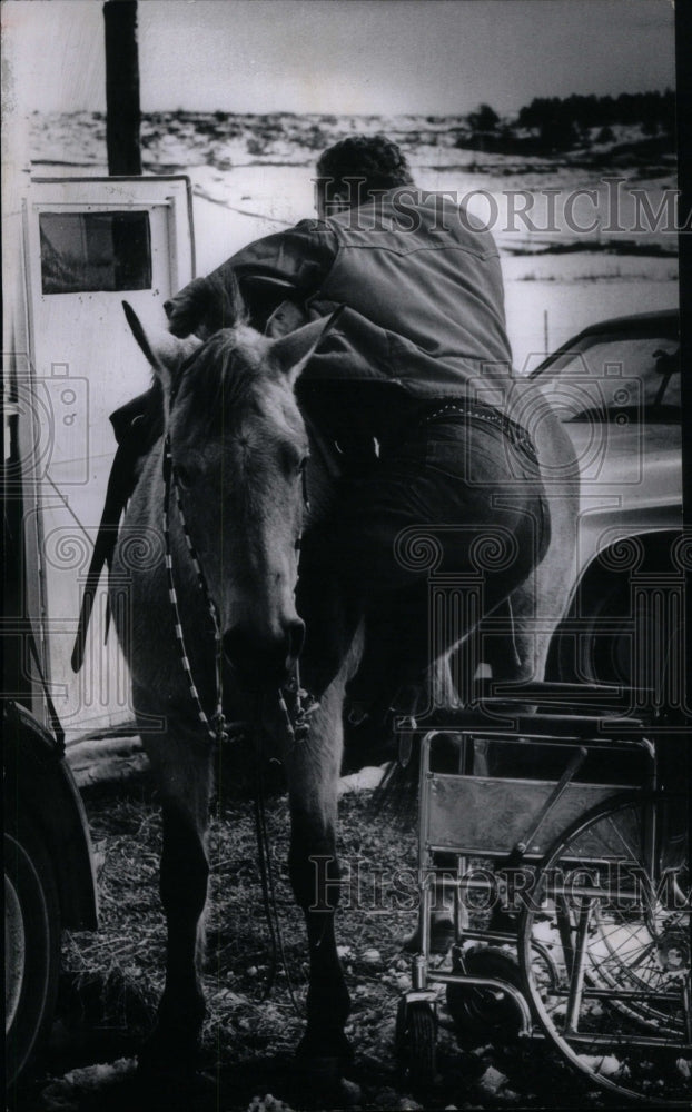 1972 Press Photo Jim Brunotte Frank town horse cowboy - RRU52745 - Historic Images