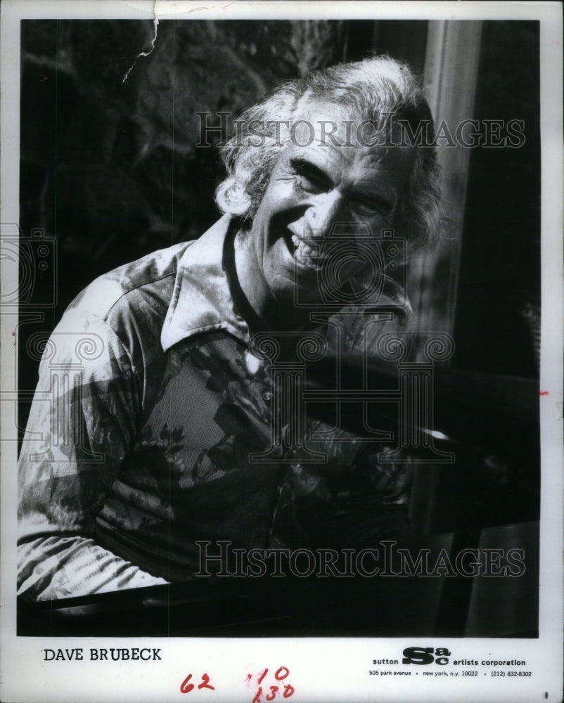 1982 Press Photo Dave Brubeck American Jazz Pianist - RRU52835 - Historic Images