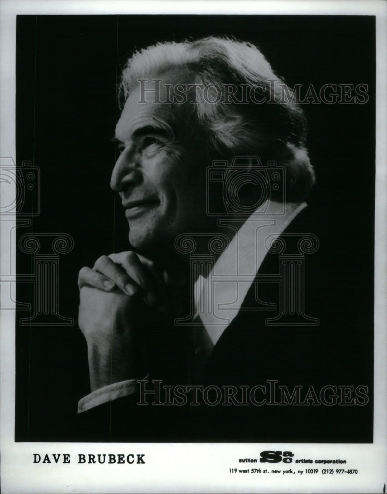 1987 Press Photo Dave Brubeck American Jazz Pianist - Historic Images