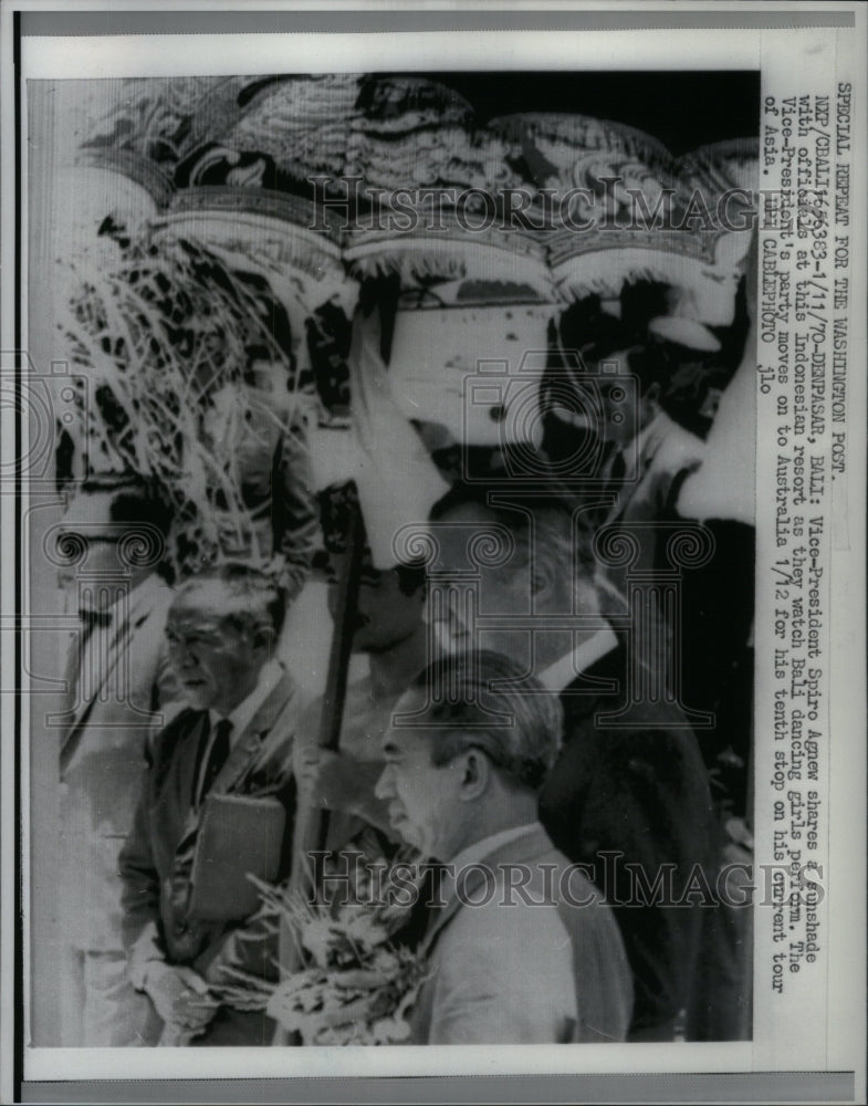 1970 Press Photo Vice President Spiro Agnew Bali Trip - RRU53081 - Historic Images