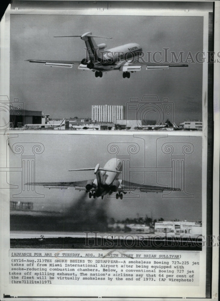 1971 Press Photo Airport Smokeless Boeing International - Historic Images