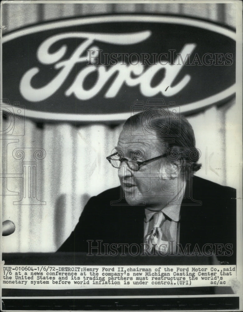 1972, Henry Ford II Automaker - RRU53497 - Historic Images